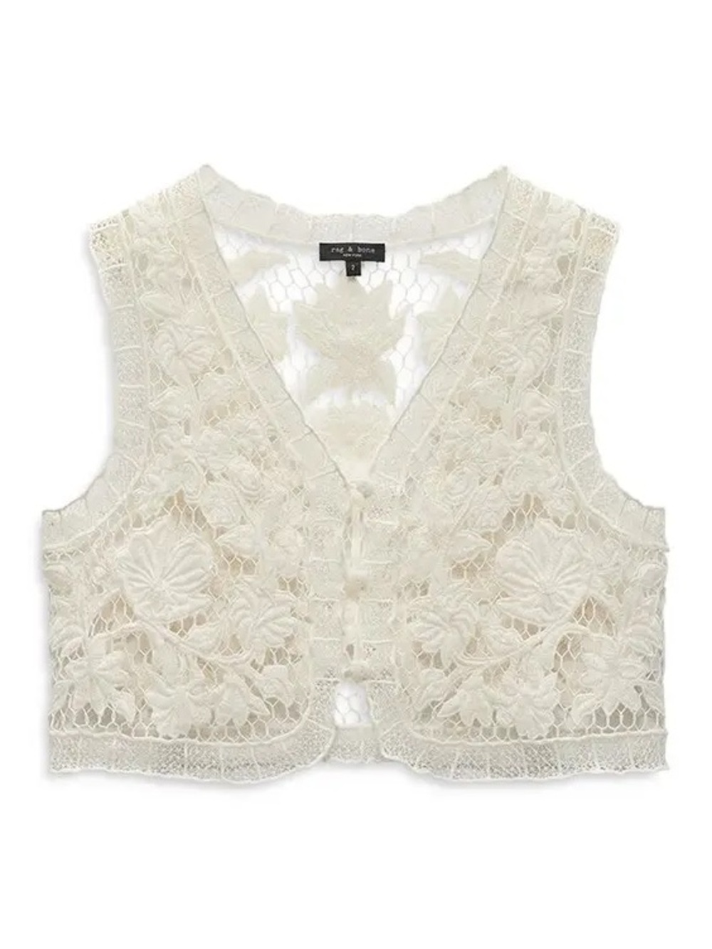 Coralie Crochet Vest Relaxed Fit